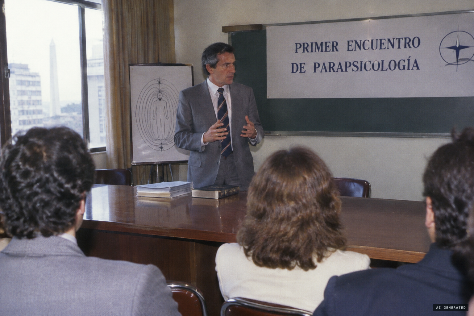 J. Gimeno presents a study of the priest's work in Buenos Aires, 1987
