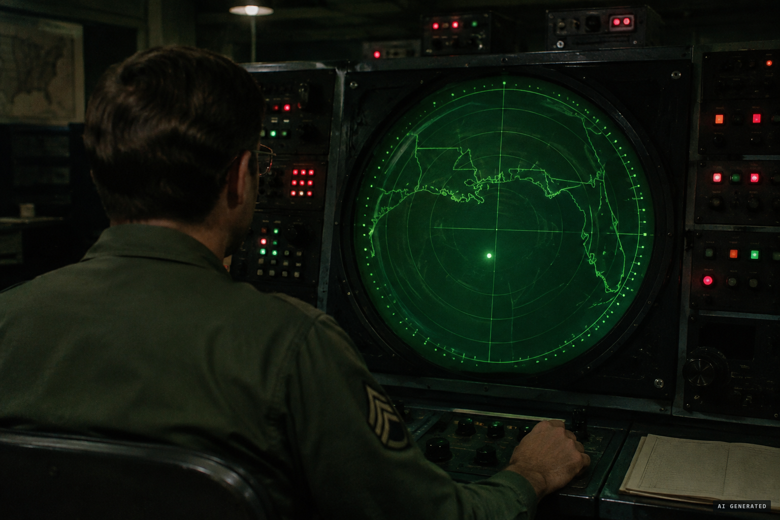 At 22:07 a US radar picks up a fast, high object over the Gulf of Mexico