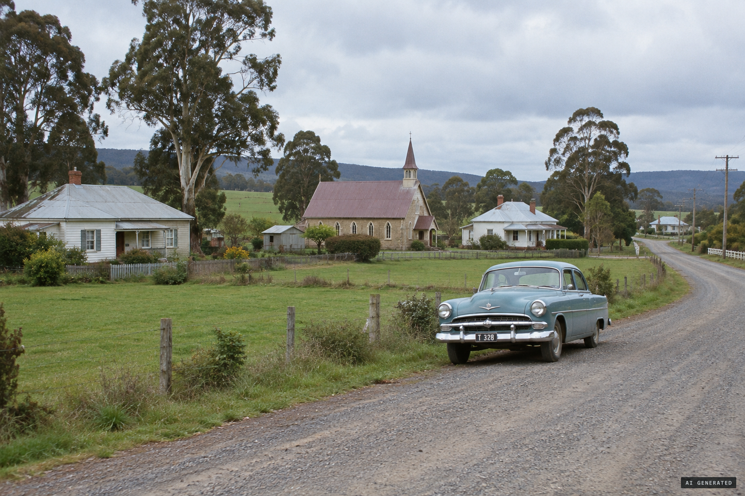 Cressy, a village in Tasmania's Northern Midlands, home of Rev. Lionel Browning