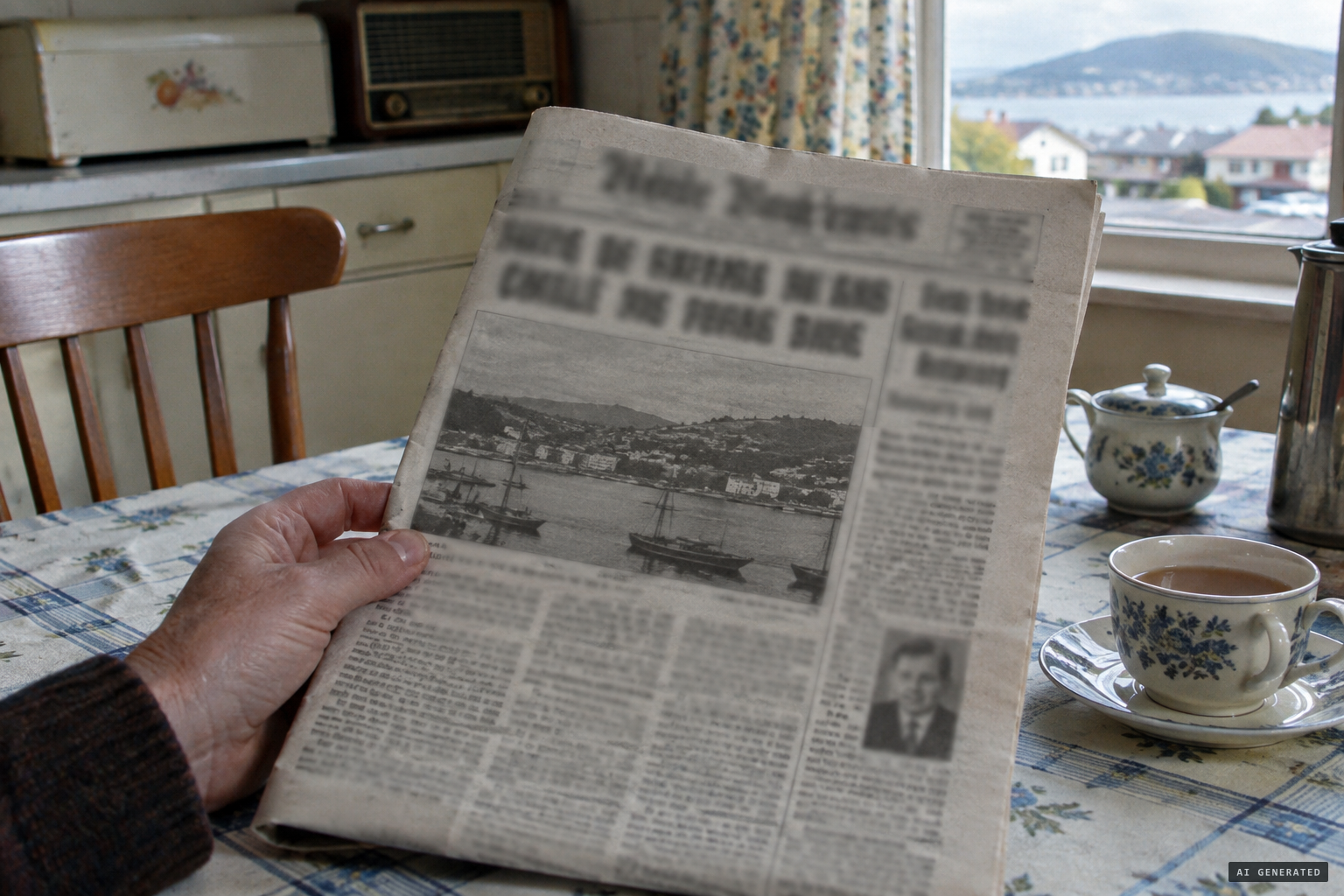 The Launceston press reports a 'flying saucer' seen at Cressy