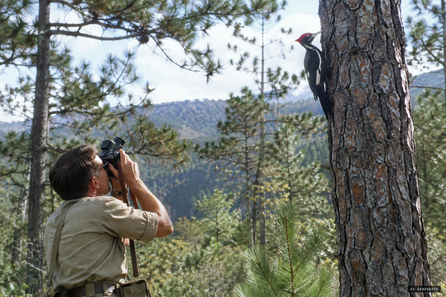 George Lamb photographs the ivory-bills of the Cuchillas de Moa