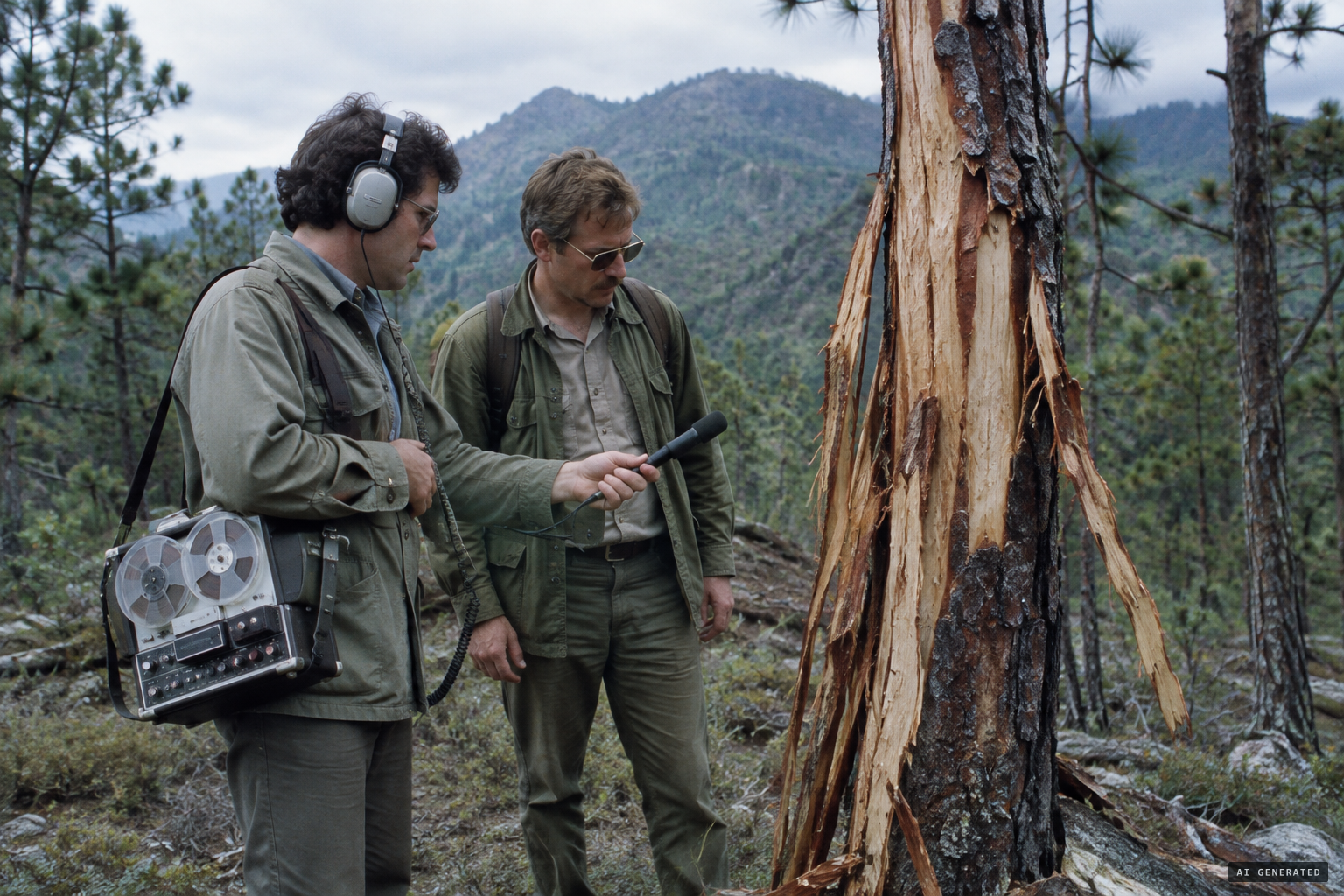 Short and Reynard find bark stripped from dying trees, but no birds