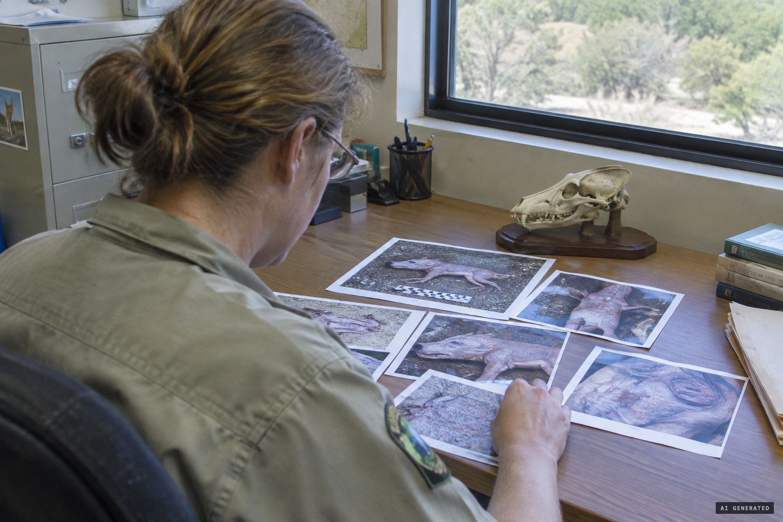 State mammalogist suggests a gray fox with extreme mange