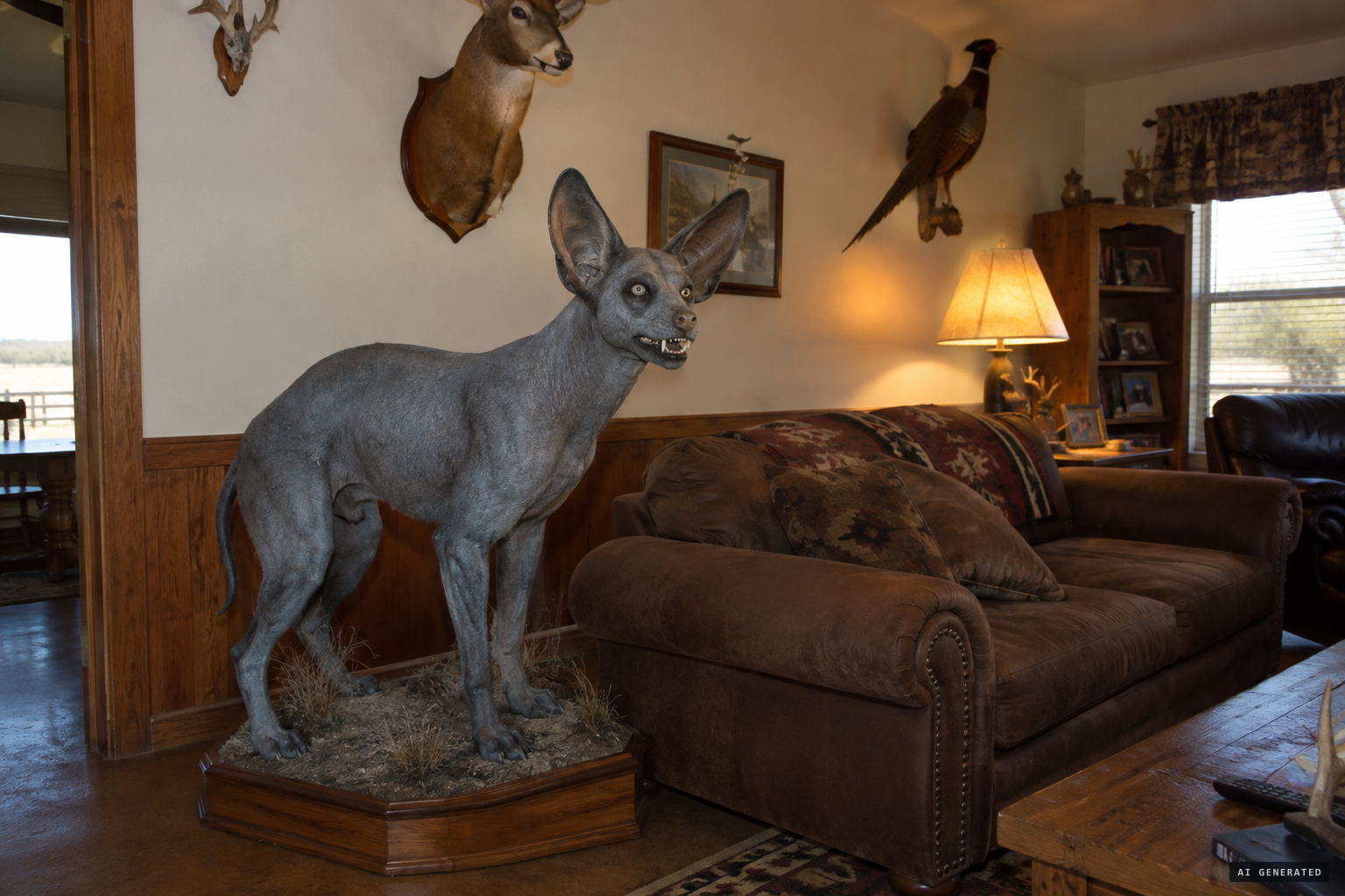 Her specimen became a taxidermy mount in her living room