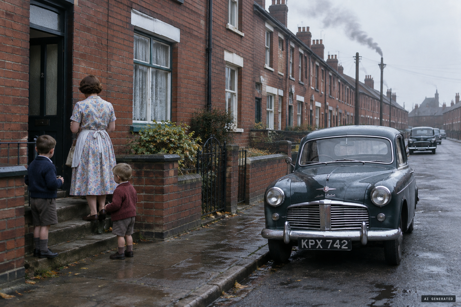 Cynthia Appleton's home street, Fentham Road in Aston, 1957