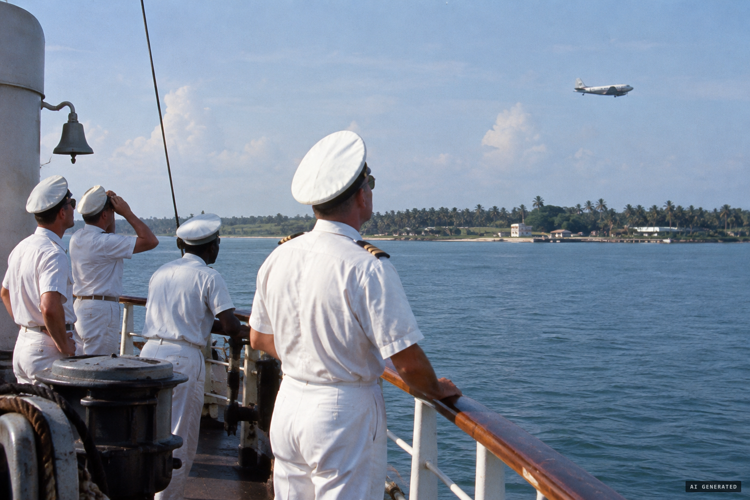 Port-Gentil, Gabon, 1 June 1952: a merchant ship's captain and crew report a craft