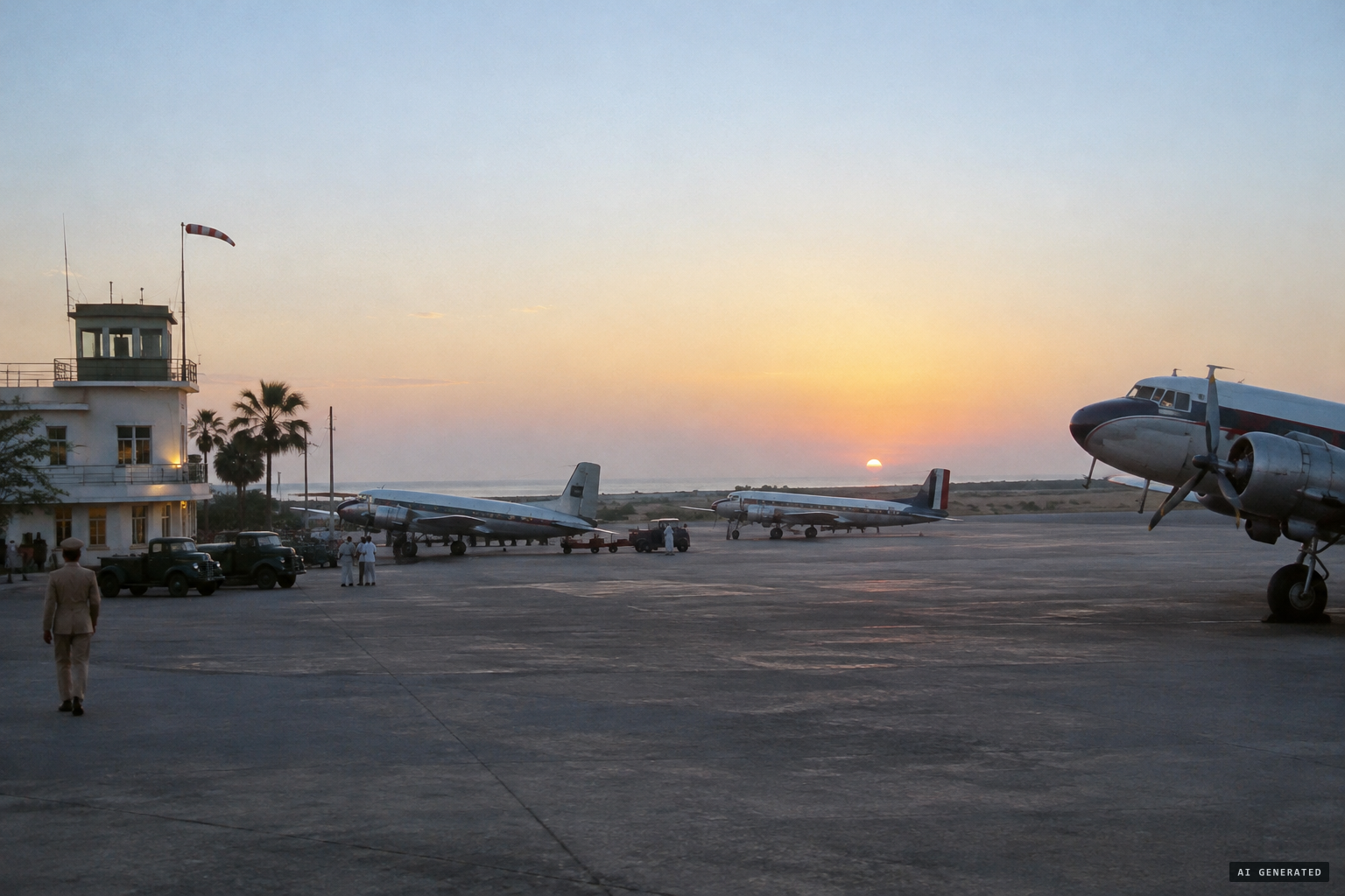 No aircraft were in flight over Dakar at the time