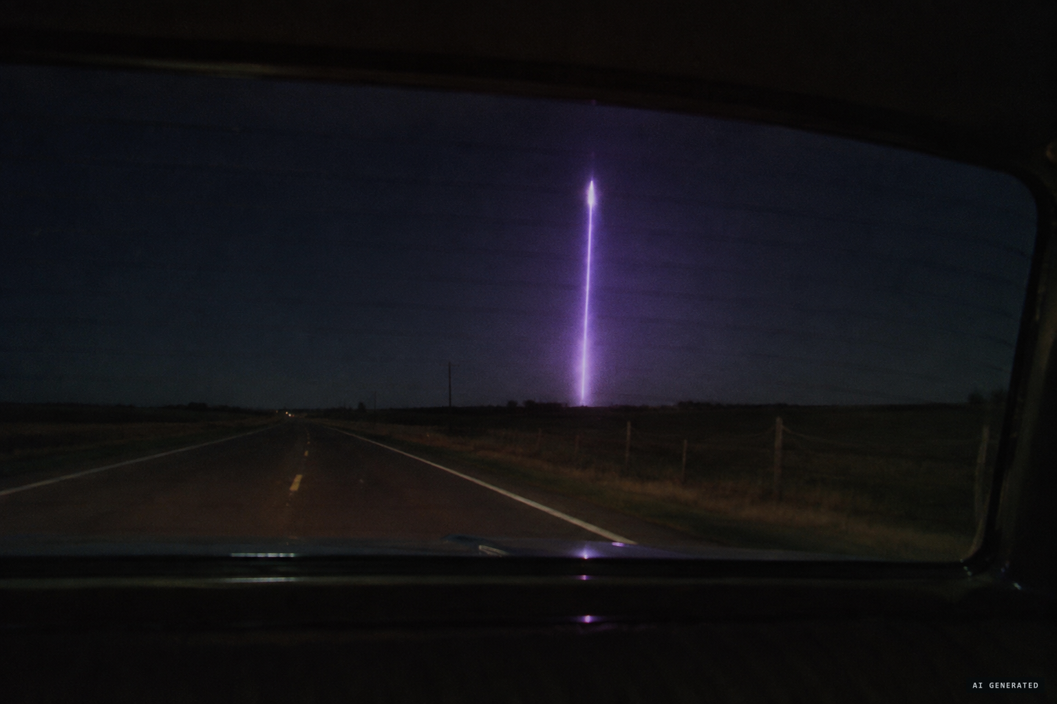 Behind them, the object shoots straight up and disappears