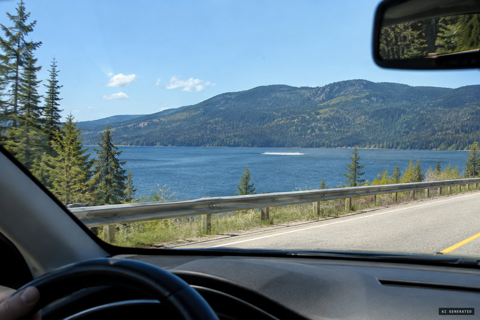 Driving her son to Salmon Arm, Dumont sees a disturbance on the lake