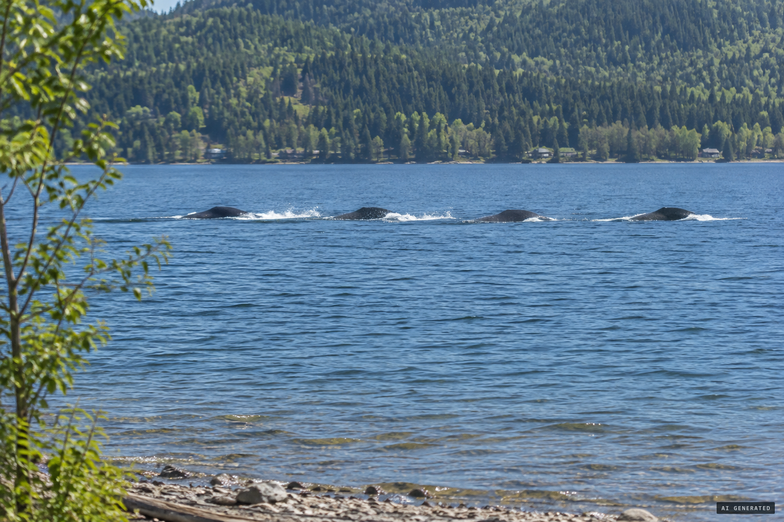 'Whatever it was, it was big' — black humps out on the lake