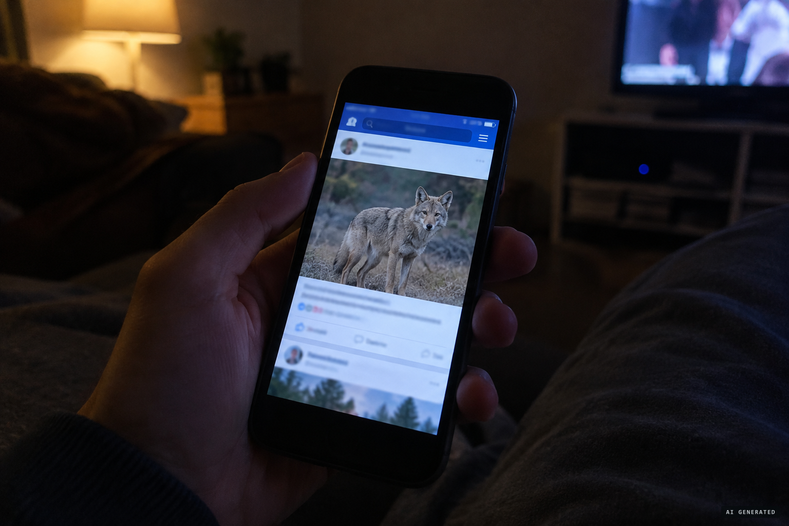 The photo spreads online as a 'wolf hybrid', dogman and werewolf