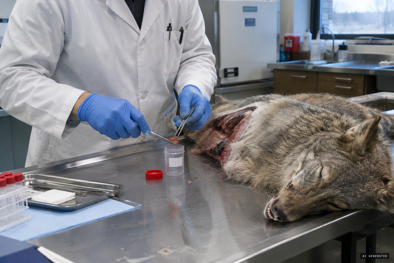Tissue samples taken in Bozeman for the forensic lab in Oregon