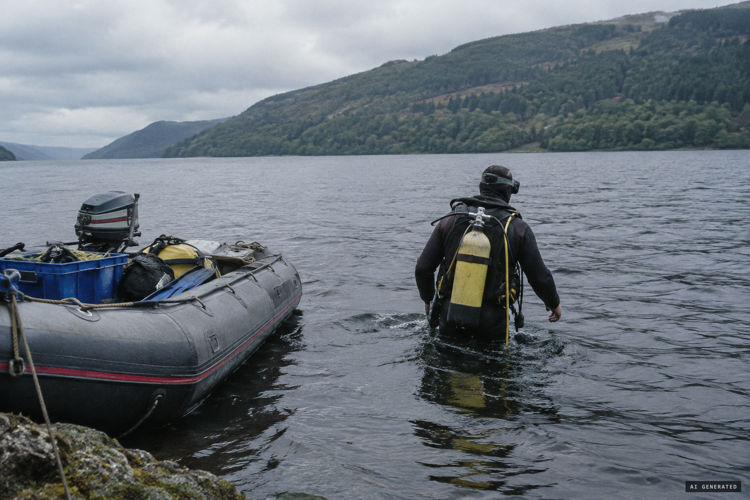 Raynor, long-time researcher and diver at Loch Ness