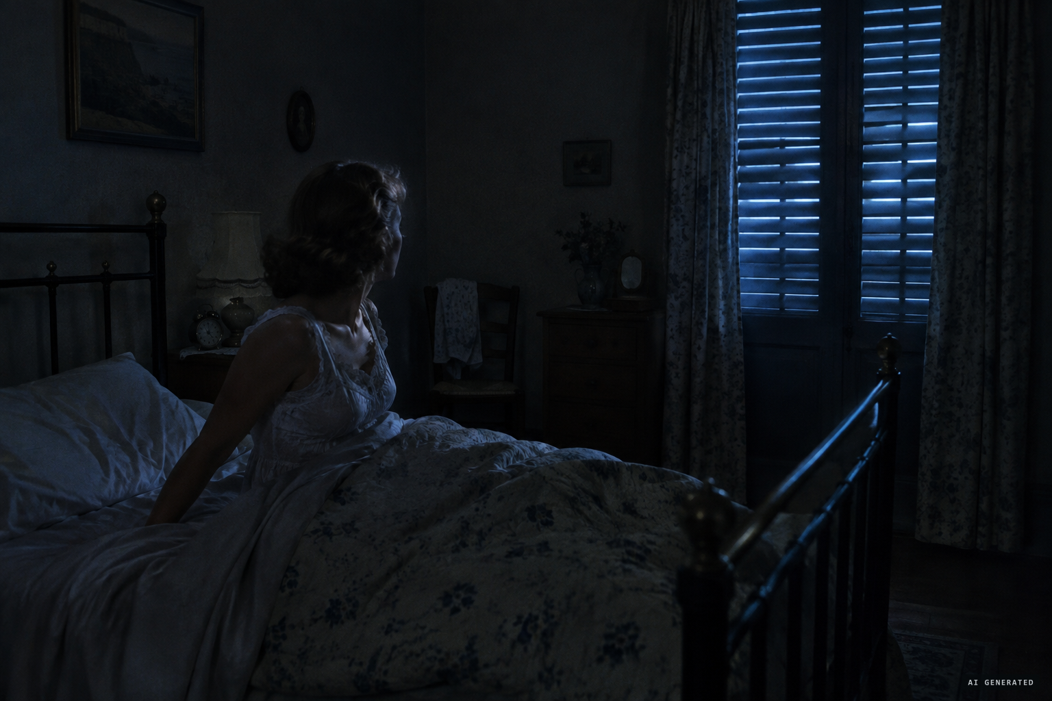 About 04:20: a sudden loud noise rising at sea wakes them.