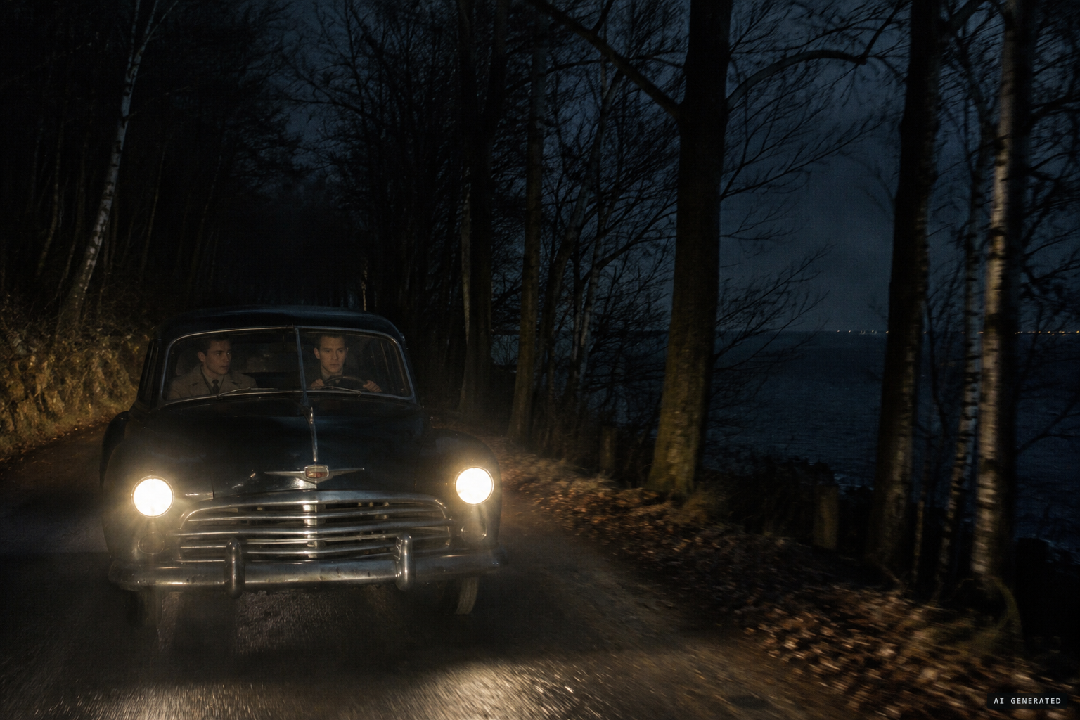 Rydberg and Gustafsson drive home along the haunted Helsingborg–Domsten road
