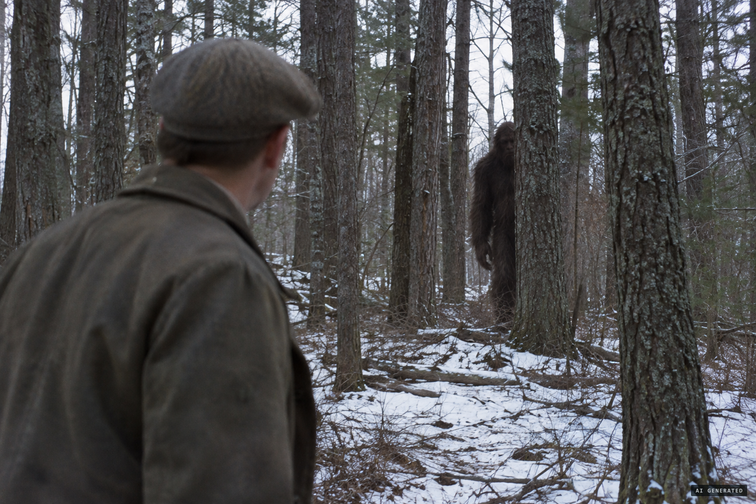 January 1932: a gardener reports a hairy figure in the Pine Belt woods