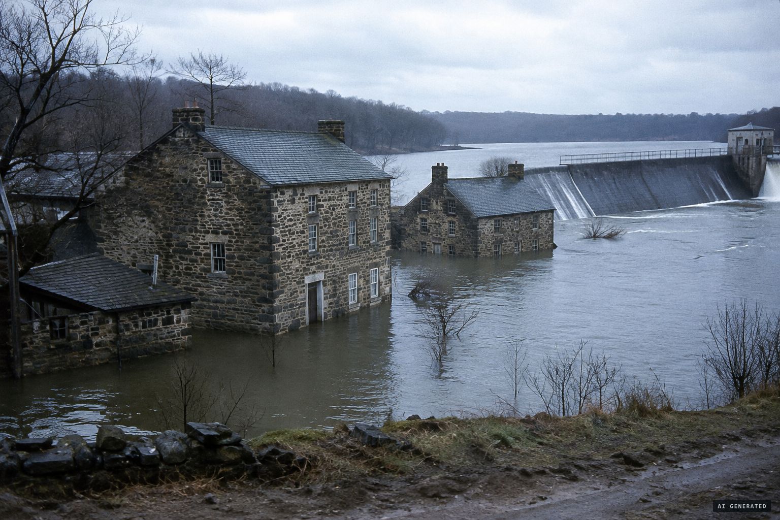 Milford Mills flooded in 1972 when the Marsh Creek Dam was finished
