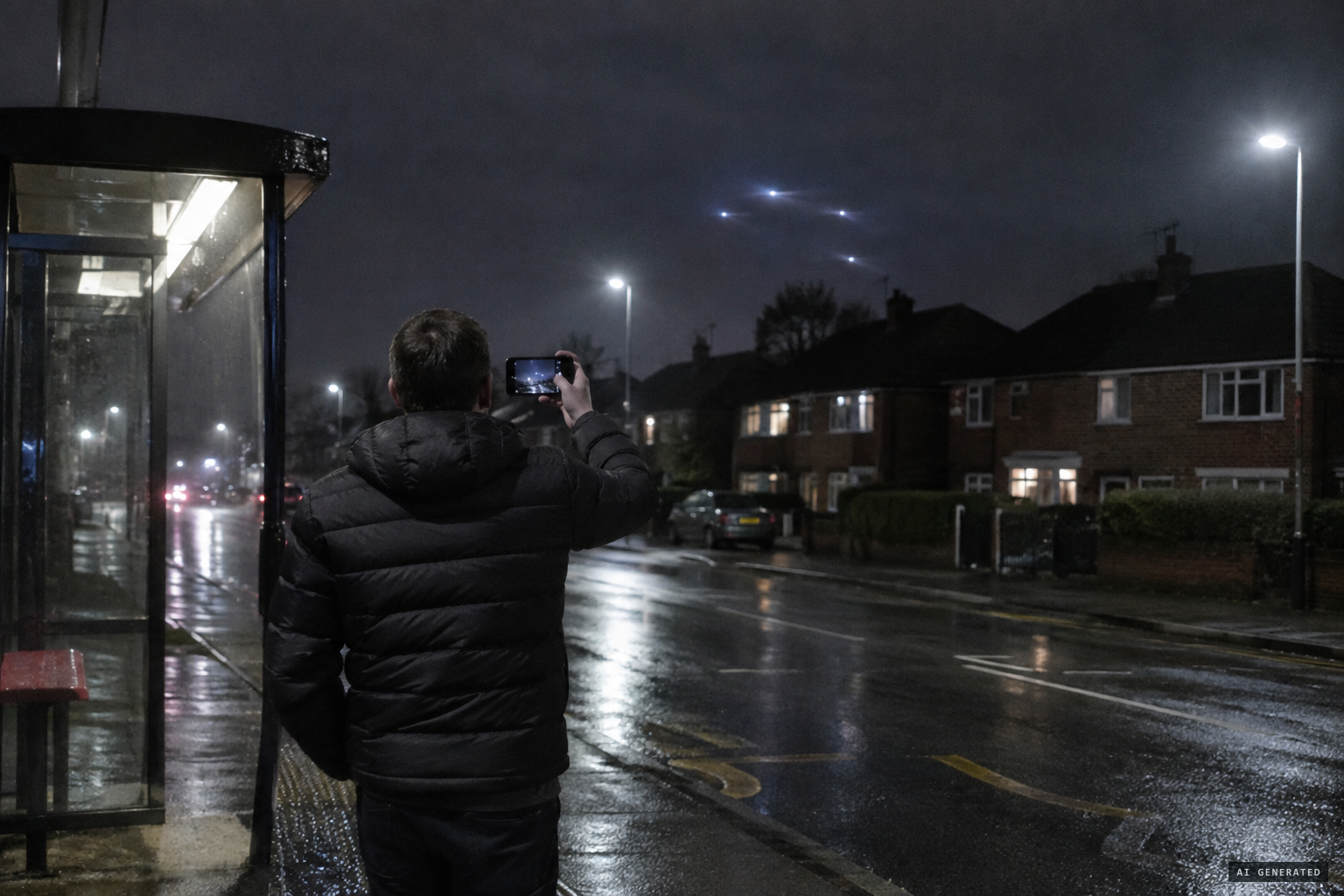 Walking home in Ettingshall Park, David Banner films something 'flickering and darting'
