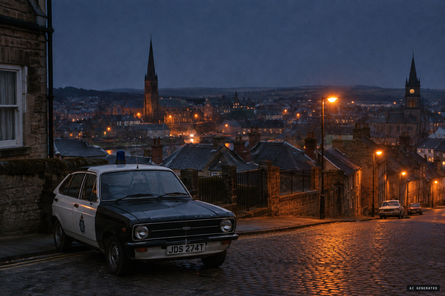 Dumfries, late in 1979, a town with a history of its own