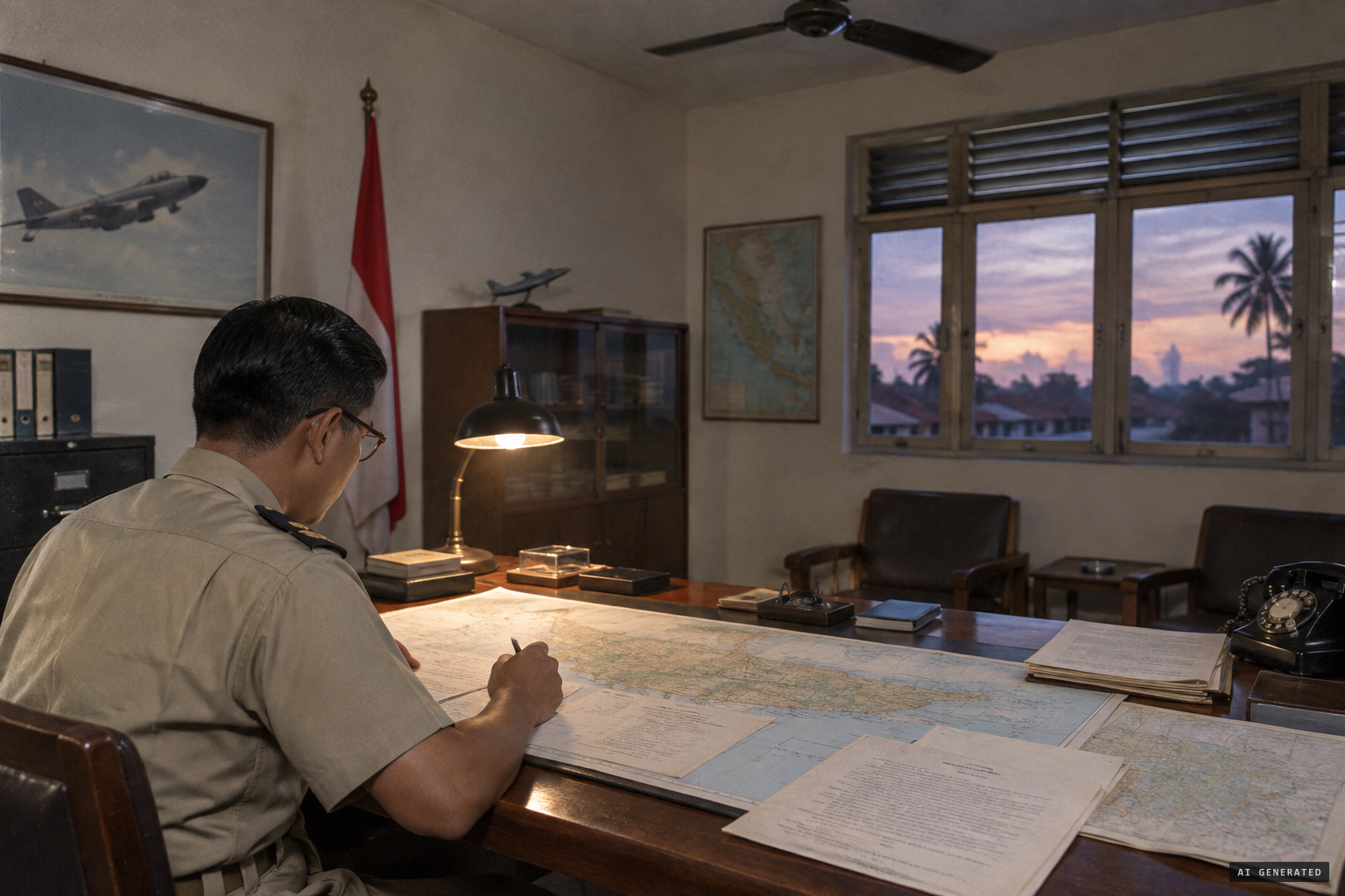 Air Force officer and scientific adviser R. J. Salatun, the main source of the story, during Operasi Dwikora