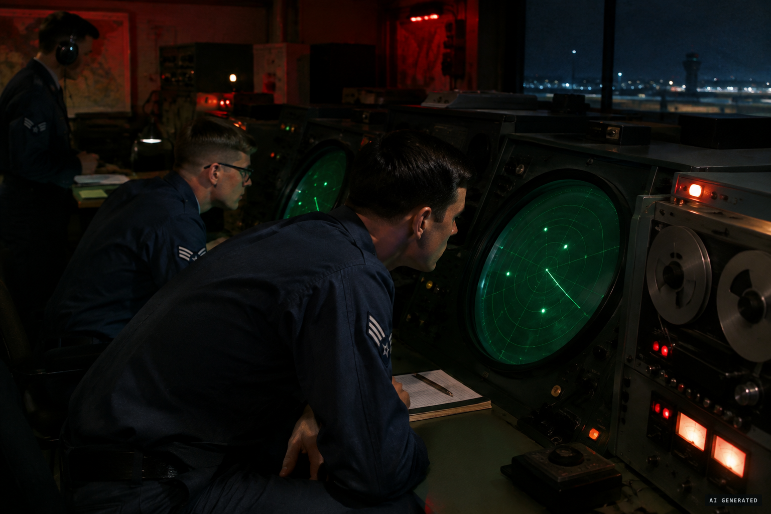Radar stations track the targets as voice traffic is recorded