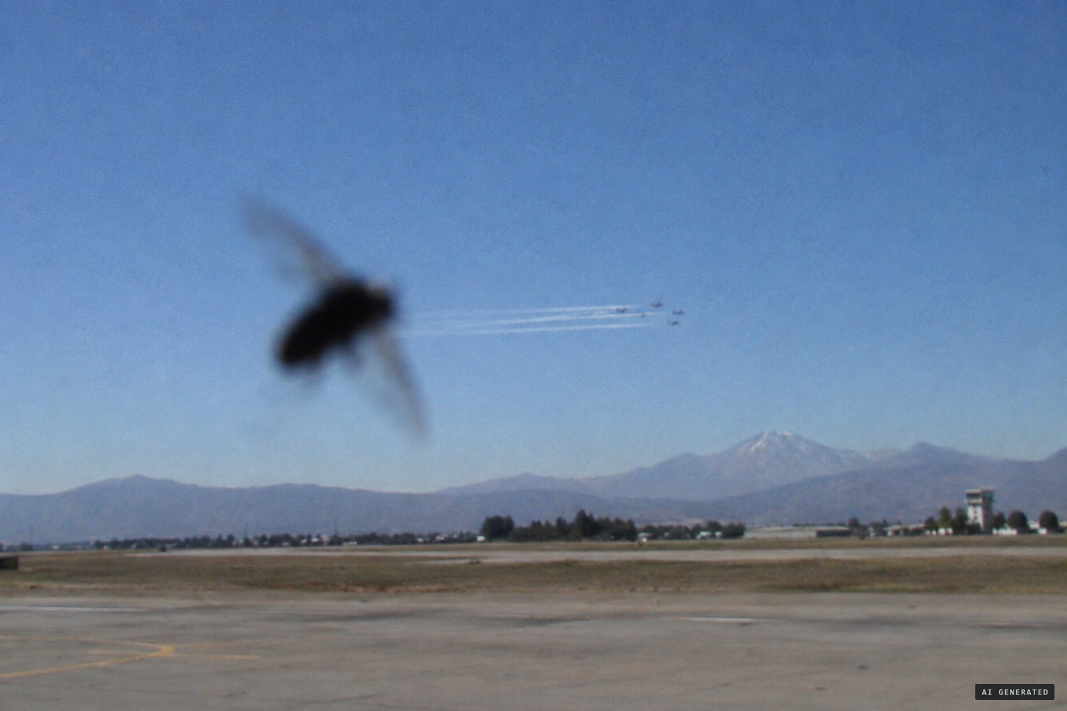 The sceptics' answer: a flying insect near the camera