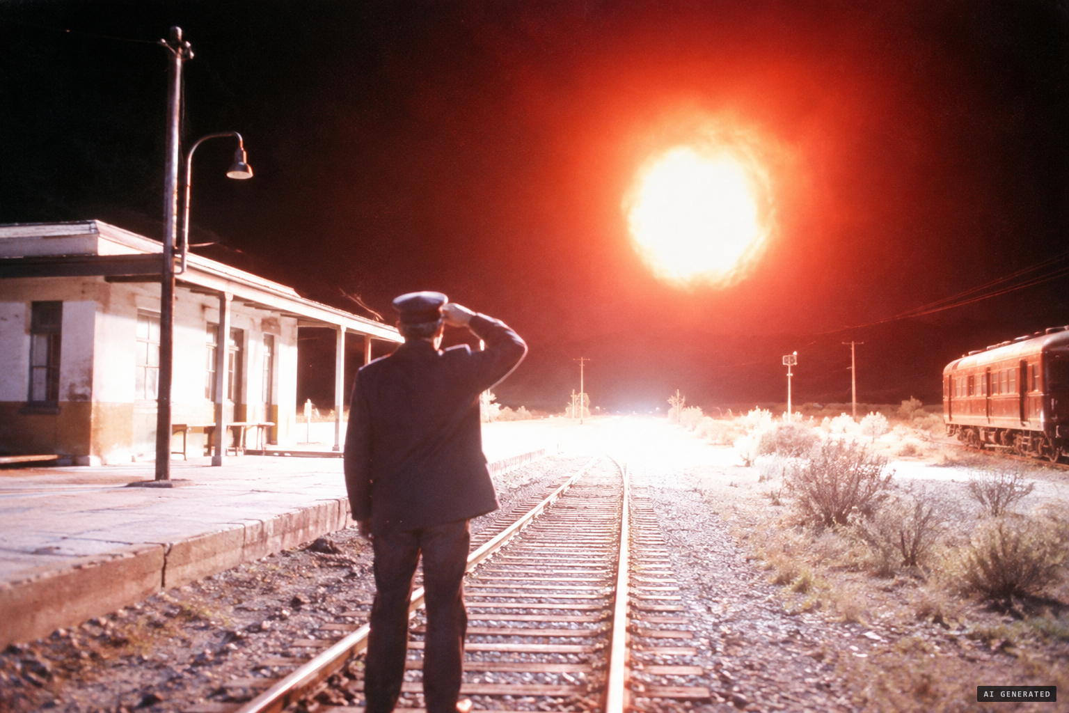 A powerful light, a buzzing, and night turned to 'broad daylight'
