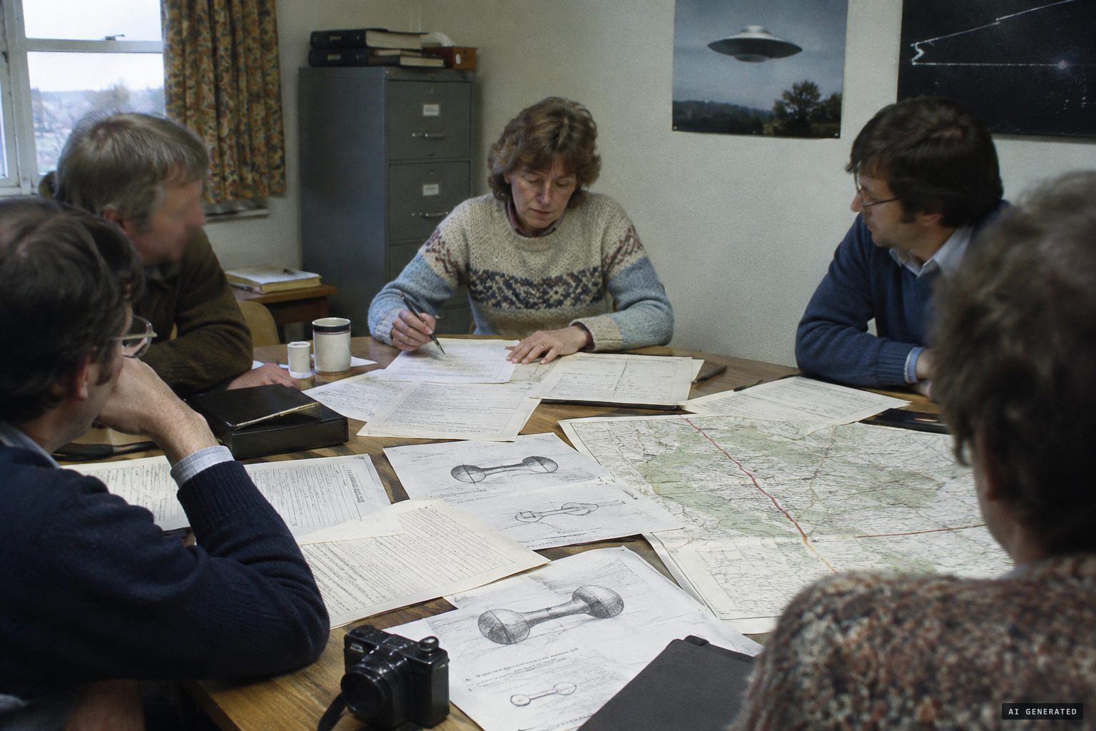 With no photos, radar or traces, Oakensen stays convinced and joins the Northamptonshire UFO Research Centre