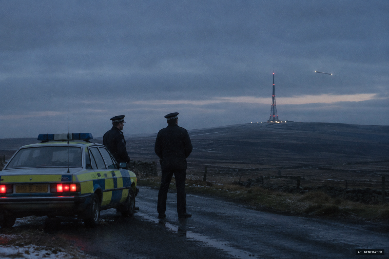 Officers at other vantage points across the moors report the same 200ft object