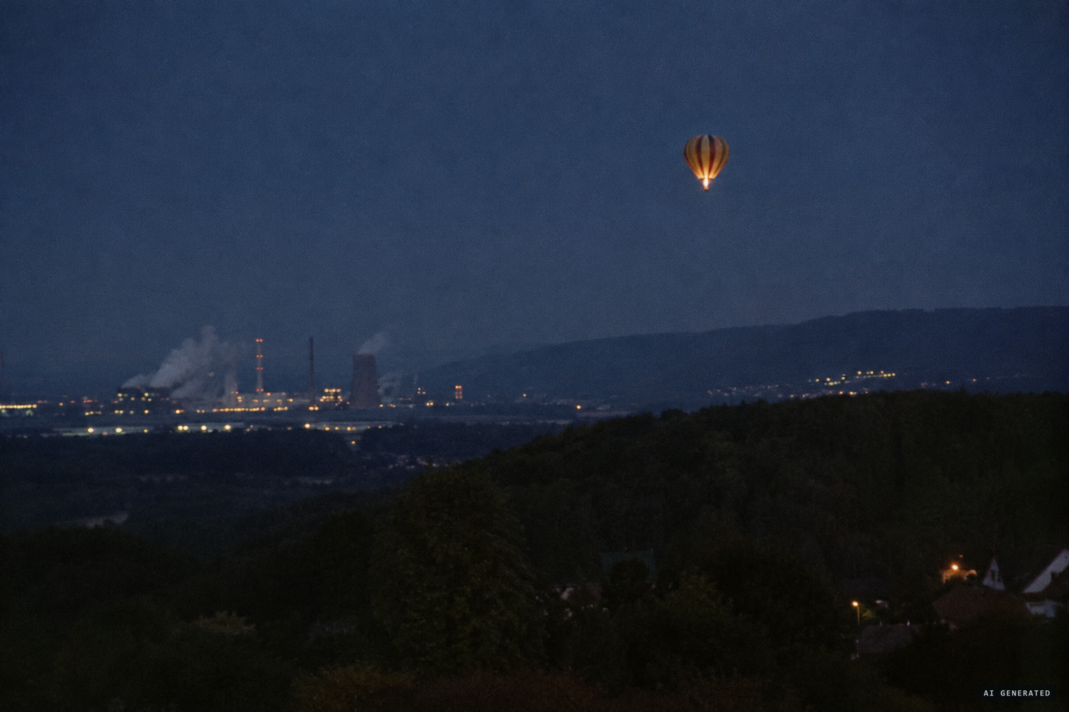 A model hot-air balloon was cleared to ascend and may have drifted towards Ennepetal