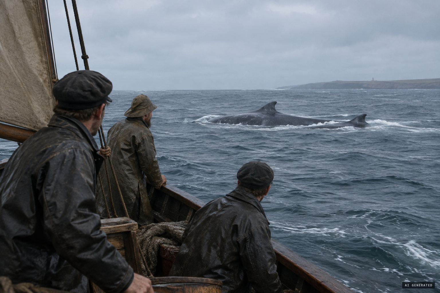 1868: a fishing boat off Aberdeenshire reports a two-finned whale