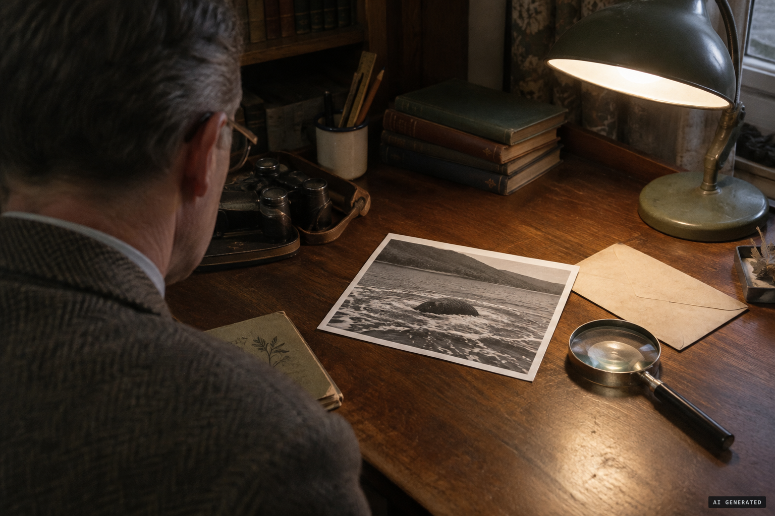 Maurice Burton is sent a photograph of a dark mass in foam on Loch Lochy