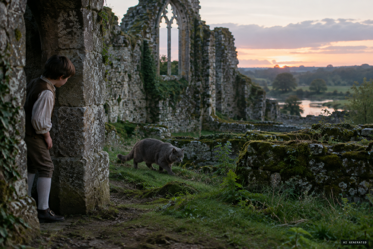 The big grey cat Cobbett remembered at Waverley Abbey