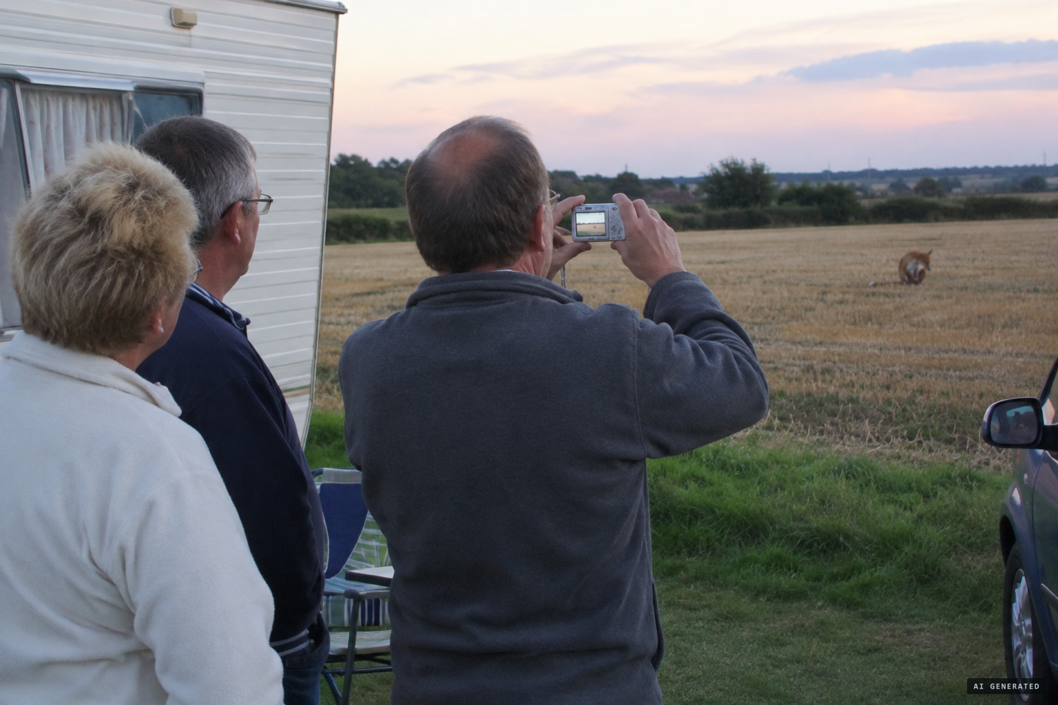 Dave Wright photographs the animal from about 200 yards