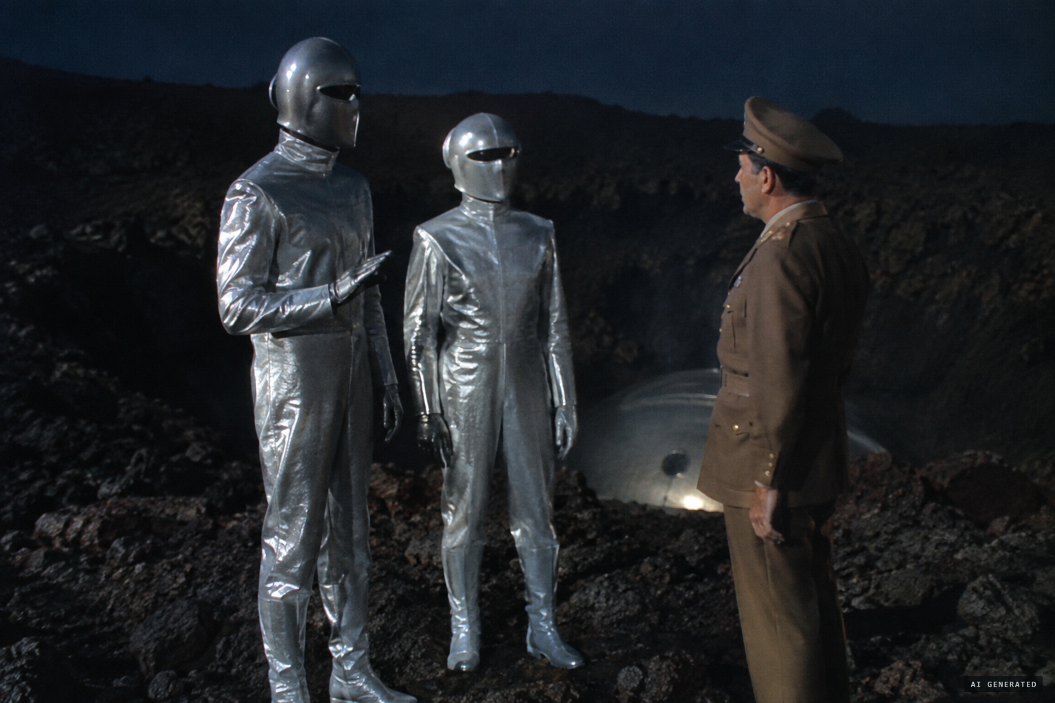 Ashtar Sheran and Ithacar give their message, with the craft hidden in the crater
