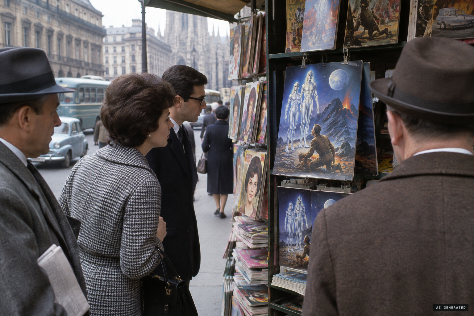 La Domenica del Corriere makes the story a painted cover feature in October 1962