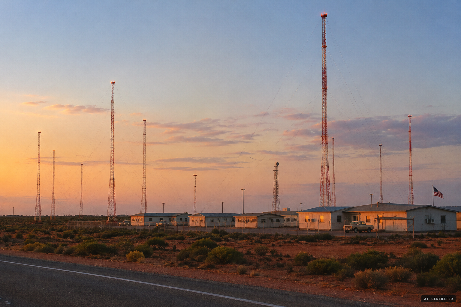 Naval Communication Station Harold E. Holt, six kilometres north of Exmouth