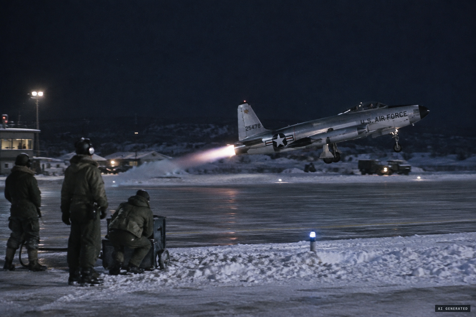 An F-94 is scrambled