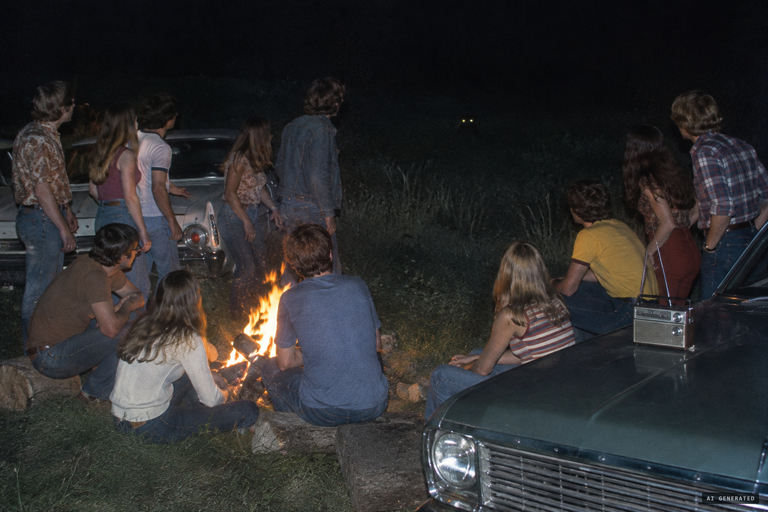 Crowds at the campfire report glowing eyes and a furry creature