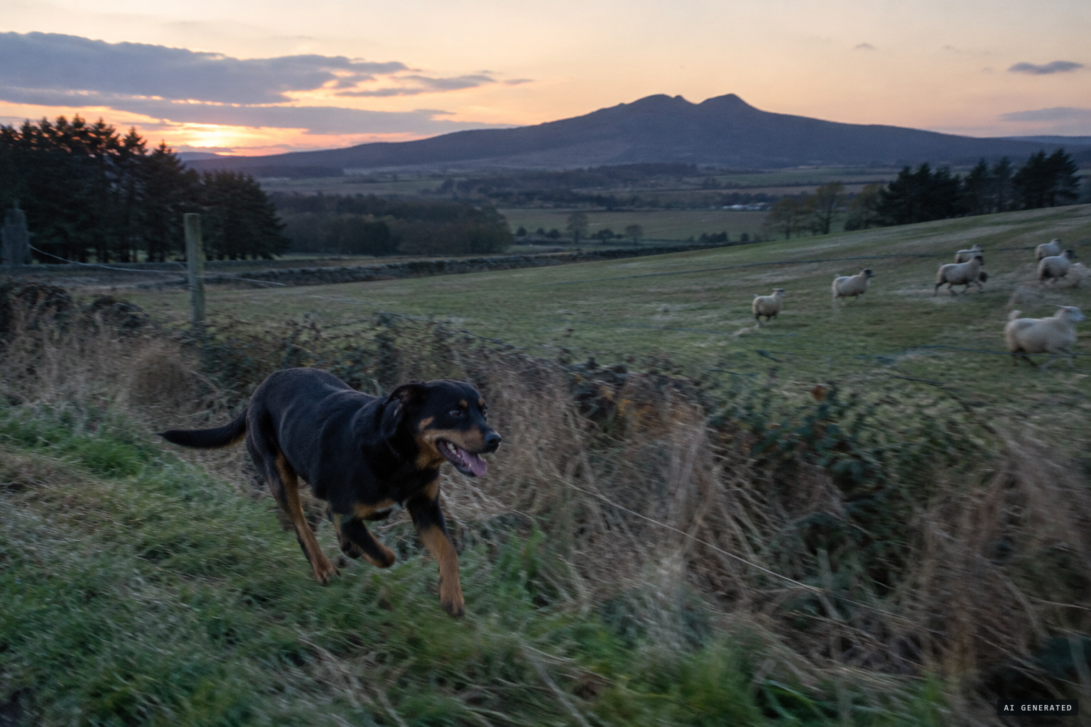 The theory of a Rottweiler puppy gone wild near Durno