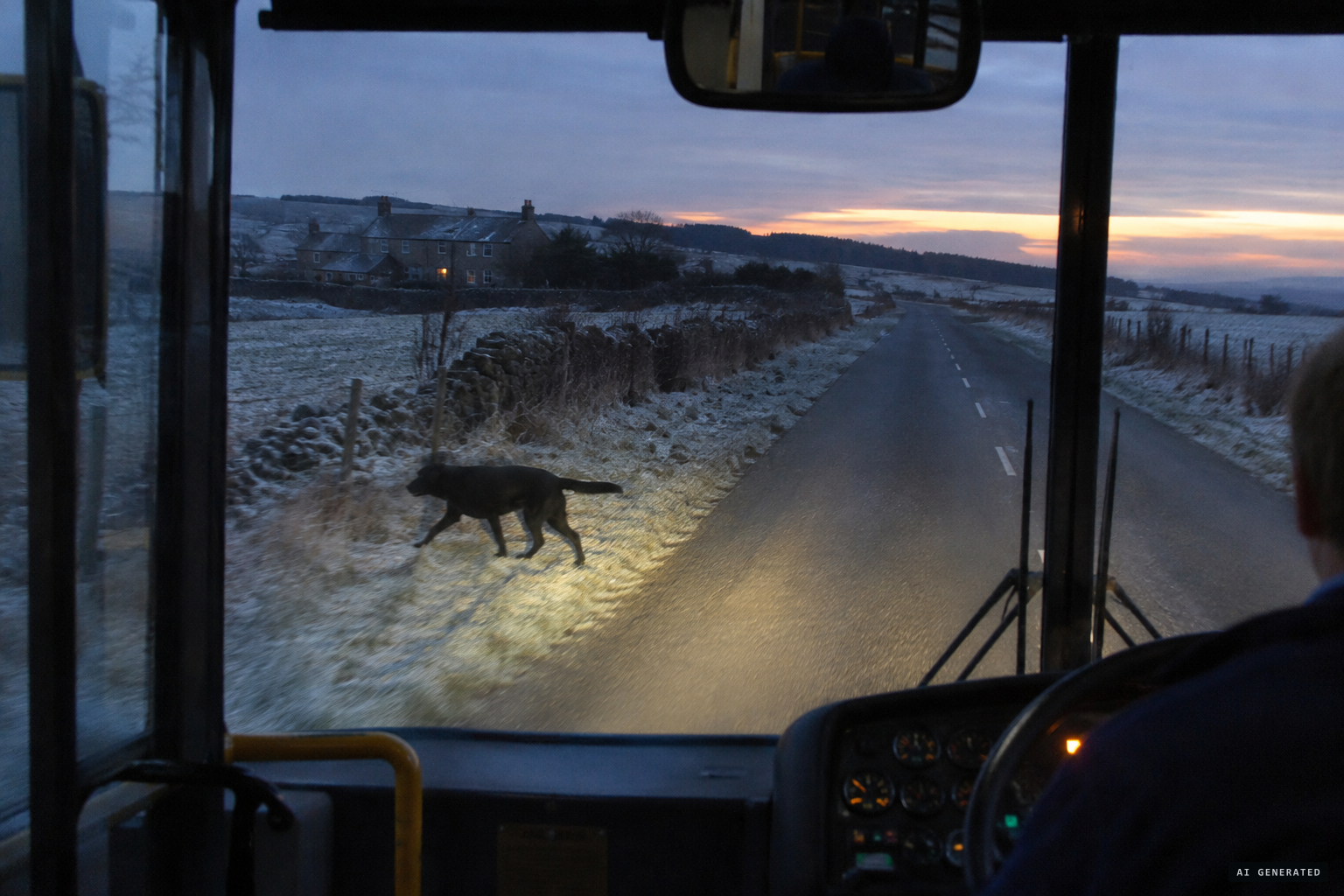 School-bus driver Doug Riley sees a jet-black animal near Blairdaff