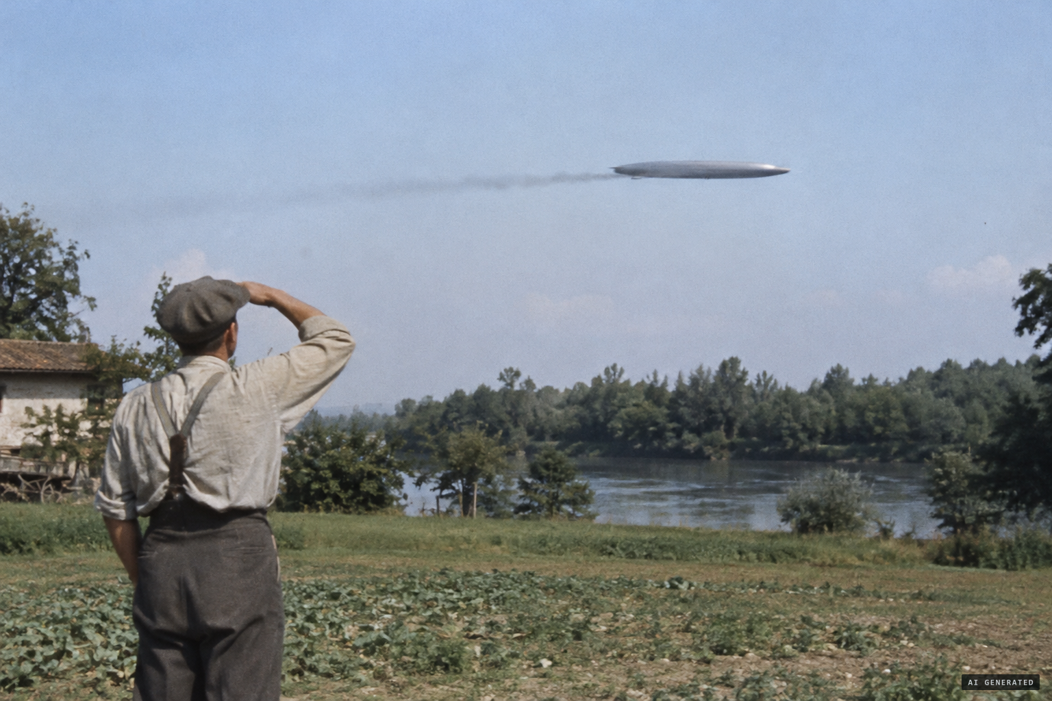 The object ploughs through the skies of Lombardy