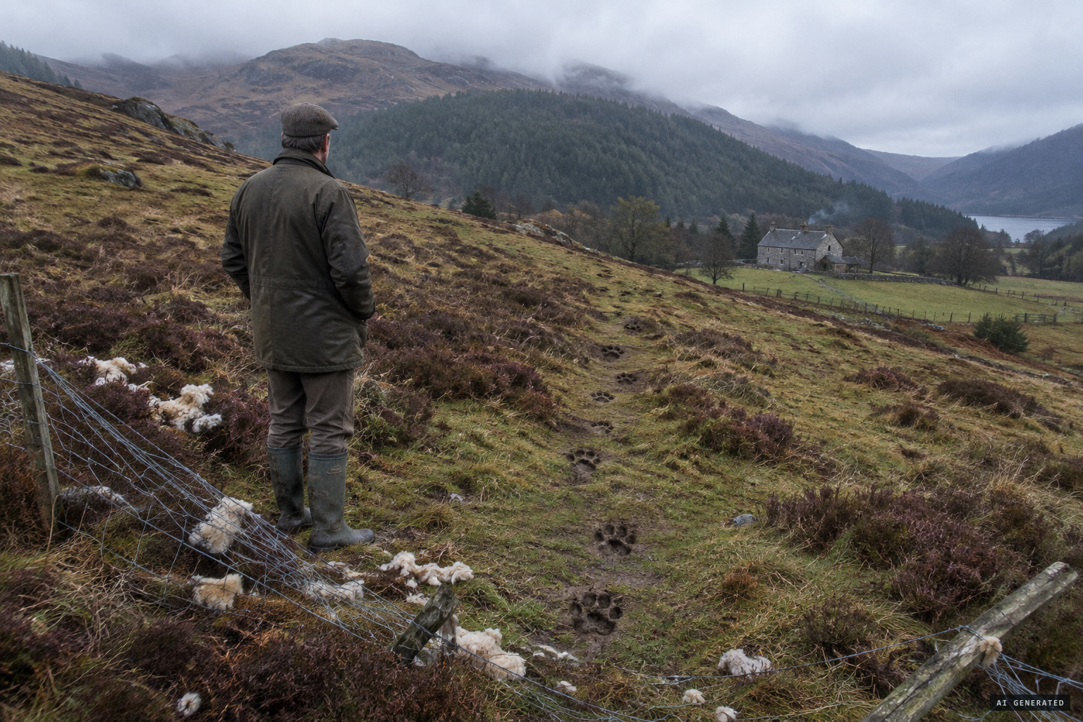 At Kerrow Farm, Ted Noble finds another sheep savaged