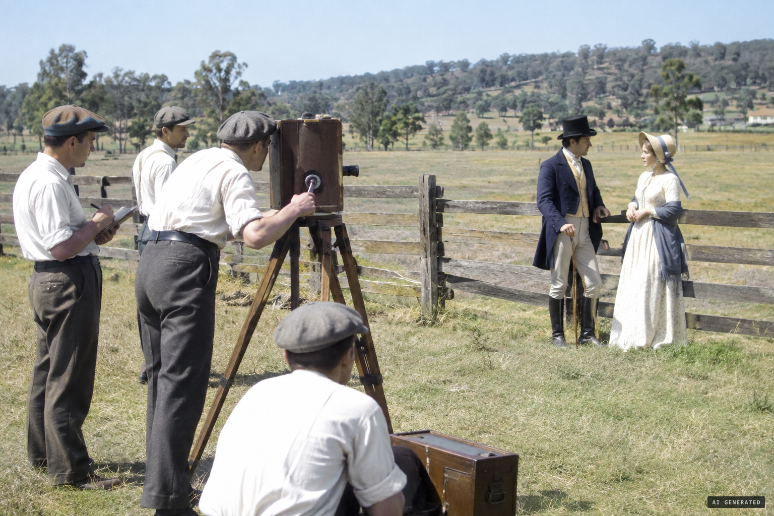 Raymond Longford films Fisher's Ghost on location