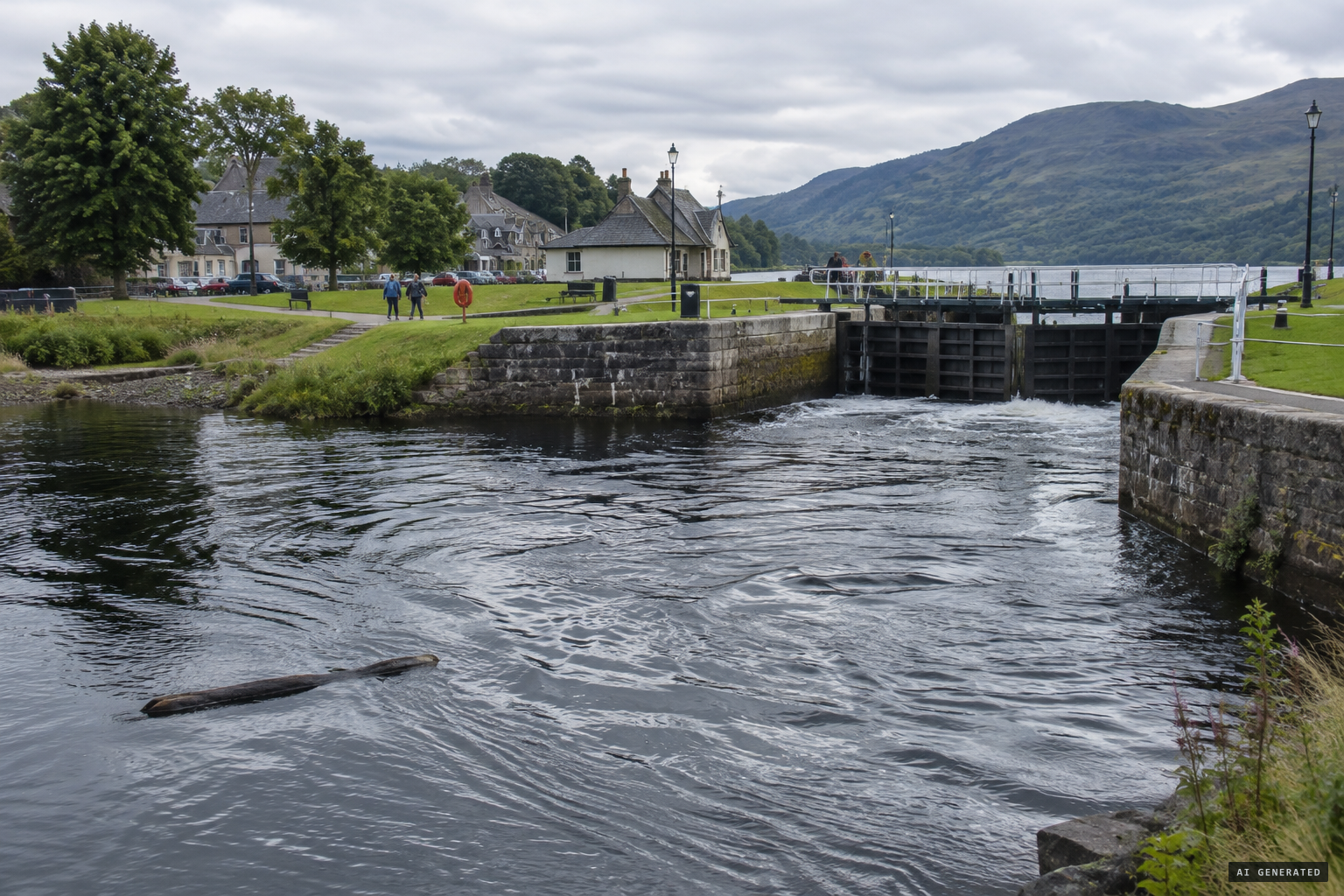 Other suggestions: wind, a log, or the River Oich meeting the canal sluices