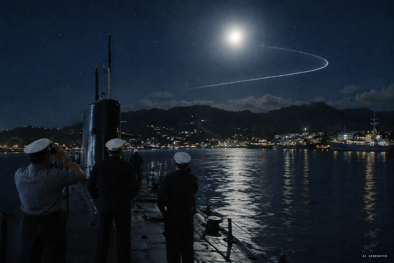 For the sailors on deck, a Moon that looped, stopped and came back