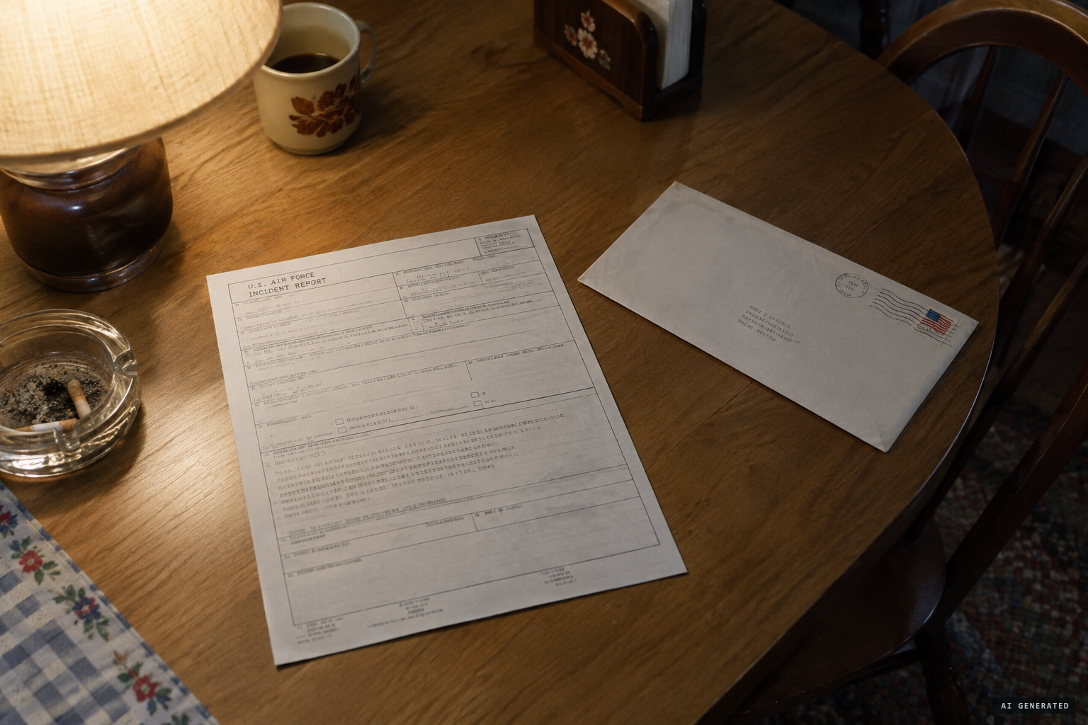 A copy of the AF Form 1569 incident report arrives by mail