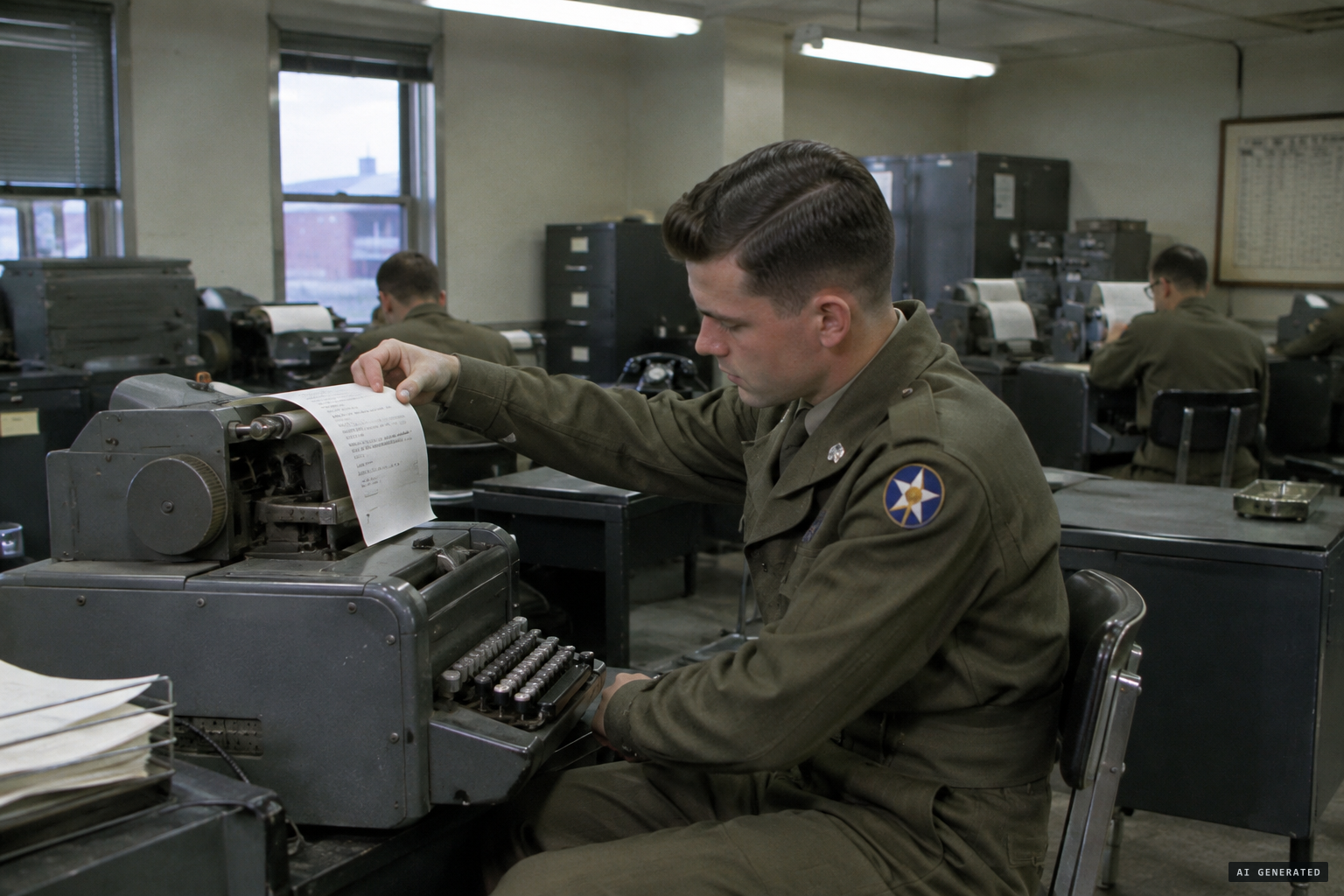 An "Operational Immediate" teletype goes to Wright-Patterson