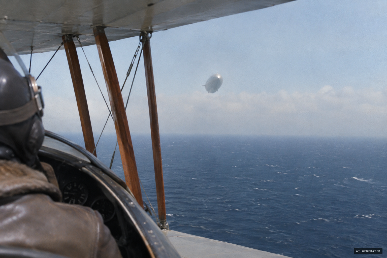 A dull grey-white airship nosing towards him like an oblong pearl.