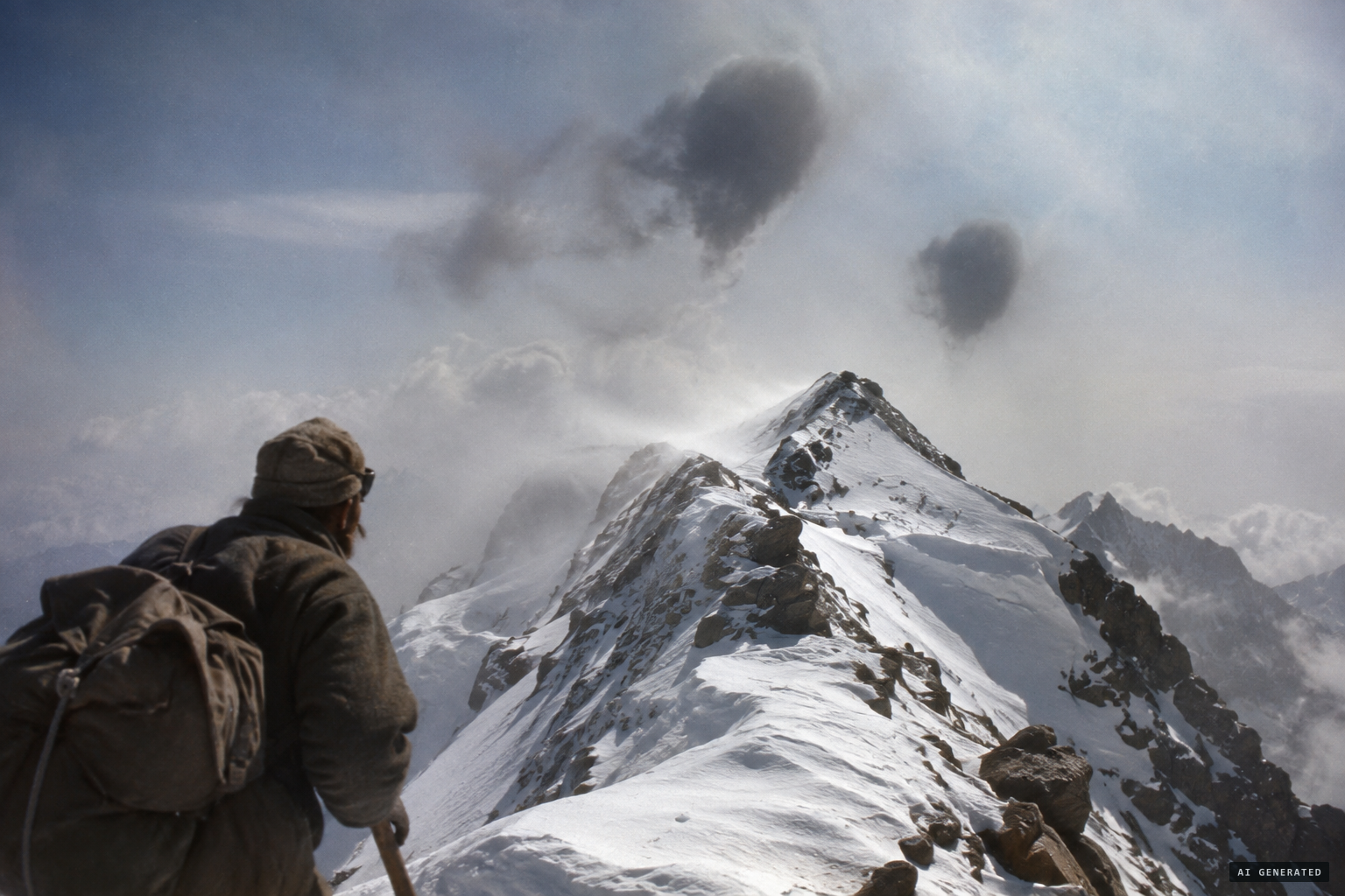 The expedition's reading: hallucinations about cloud formations, brought on by hypoxia